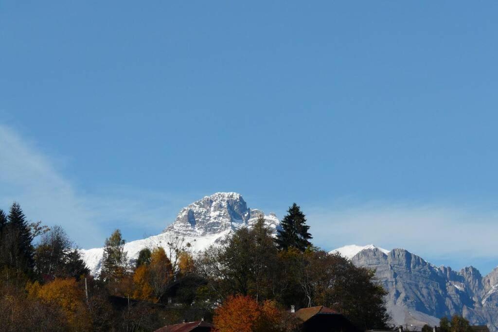 Duplex 6-8 pers, avec garage, WIFI, calme, proche des pistes, top équipé et linges fournis, vue magnifique Saint-Gervais-les-Bains Exterior foto